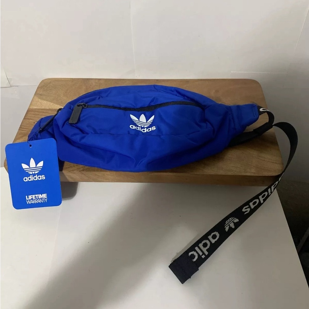 Adidas Trefoil Blue Waist Fanny Pack Bag Zip
